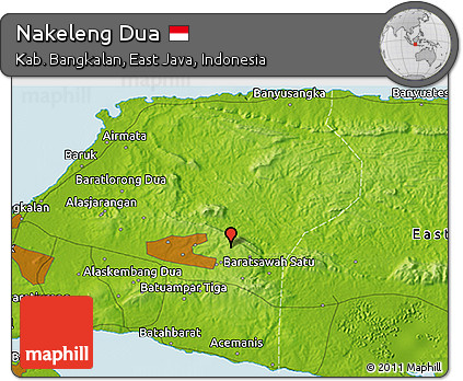 Physical 3D Map of Nakeleng Dua