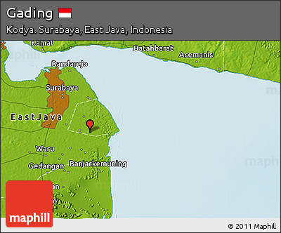 Physical 3D Map of Gading