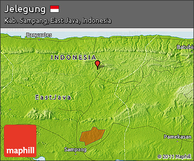 Physical 3D Map of Jelegung