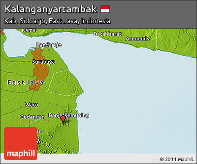 Physical 3D Map of Kalanganyartambak