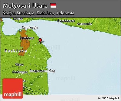Physical 3D Map of Mulyosari Utara