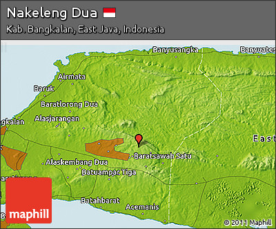 Physical 3D Map of Nakeleng Dua
