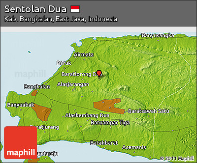 Physical 3D Map of Sentolan Dua