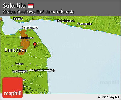 Physical 3D Map of Sukolilo