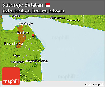 Physical 3D Map of Sutorejo Selatan