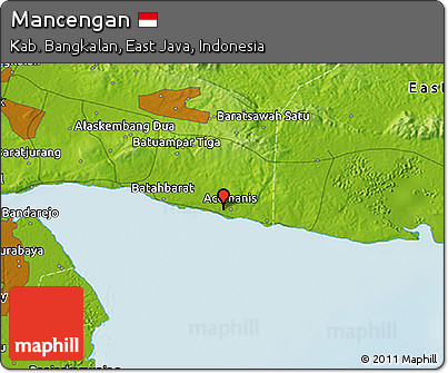 Physical 3D Map of Mancengan