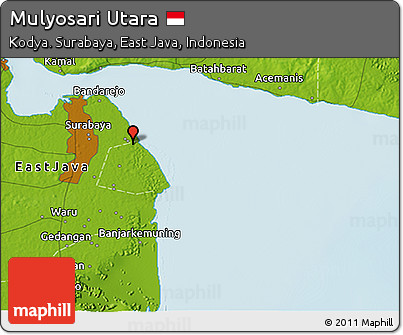 Physical 3D Map of Mulyosari Utara