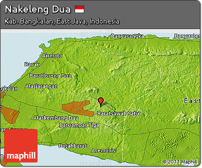 Physical 3D Map of Nakeleng Dua