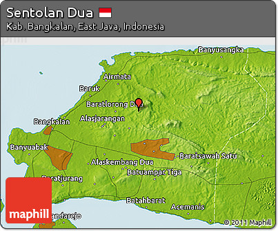 Physical 3D Map of Sentolan Dua