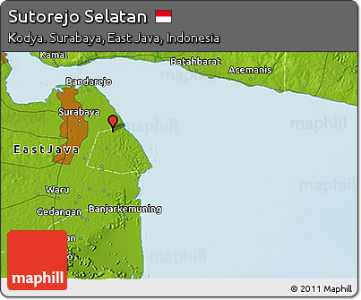 Physical 3D Map of Sutorejo Selatan