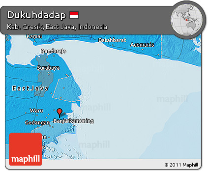 Political 3D Map of Dukuhdadap