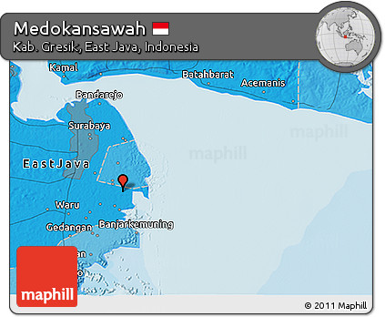 Political 3D Map of Medokansawah