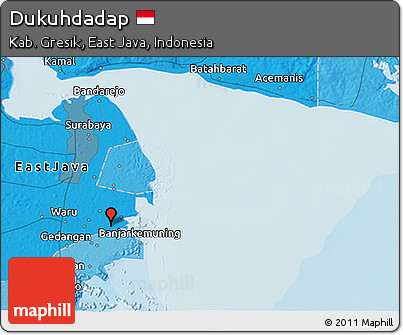 Political 3D Map of Dukuhdadap
