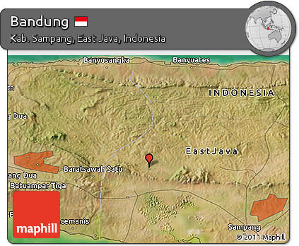 Satellite 3D Map of Bandung