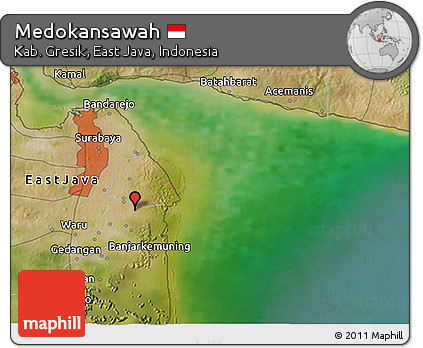 Satellite 3D Map of Medokansawah