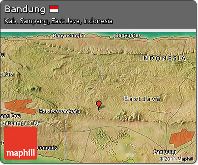 Satellite 3D Map of Bandung