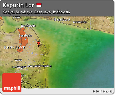 Satellite 3D Map of Keputih Lor