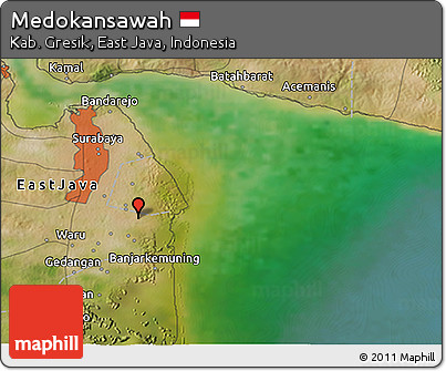 Satellite 3D Map of Medokansawah