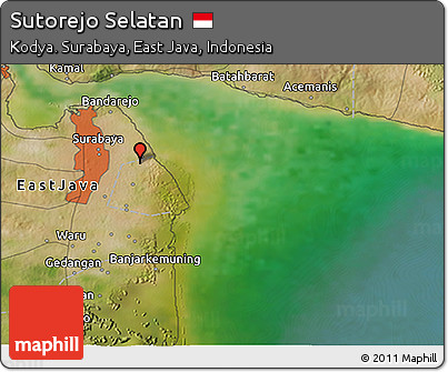 Satellite 3D Map of Sutorejo Selatan