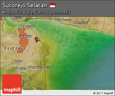 Satellite 3D Map of Sutorejo Selatan