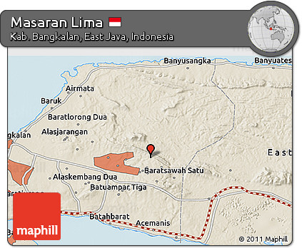 Shaded Relief 3D Map of Masaran Lima