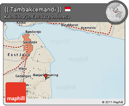 Shaded Relief 3D Map of (( Tambakcemandi ))