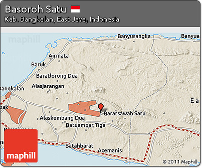 Shaded Relief 3D Map of Basoroh Satu