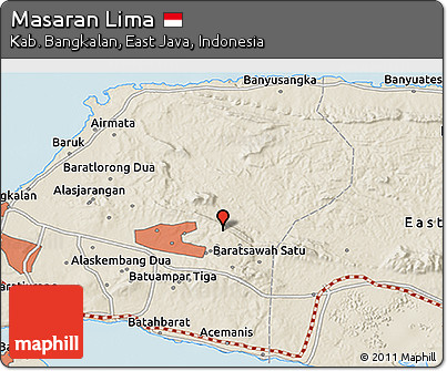 Shaded Relief 3D Map of Masaran Lima