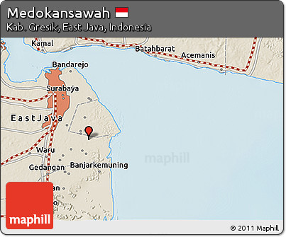 Shaded Relief 3D Map of Medokansawah