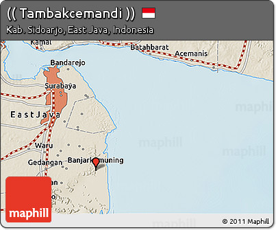 Shaded Relief 3D Map of (( Tambakcemandi ))