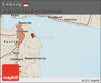 Shaded Relief 3D Map of Embong