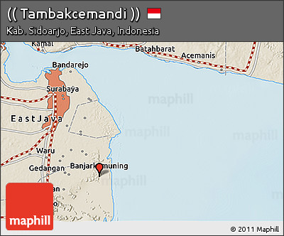 Shaded Relief 3D Map of (( Tambakcemandi ))
