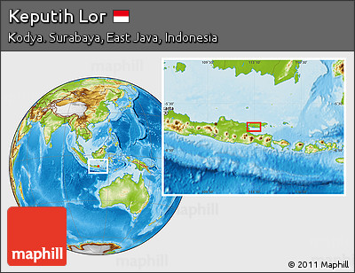 Physical Location Map of Keputih Lor