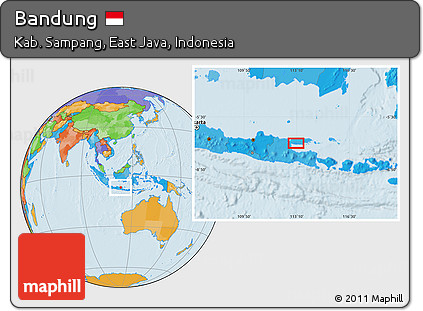 Political Location Map of Bandung