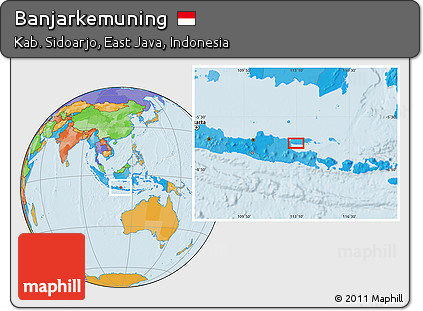 Political Location Map of Banjarkemuning