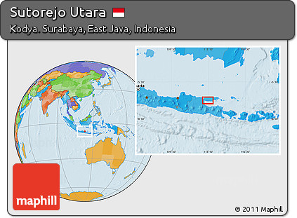 Political Location Map of Sutorejo Utara
