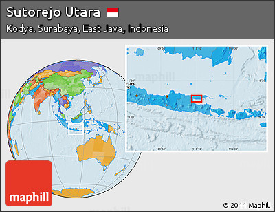 Political Location Map of Sutorejo Utara