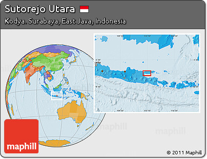 Political Location Map of Sutorejo Utara