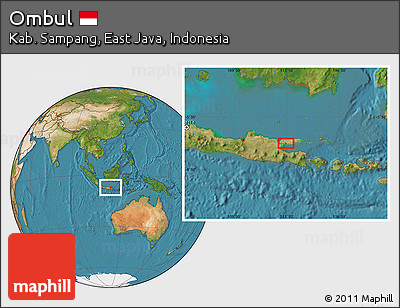 Satellite Location Map of Ombul