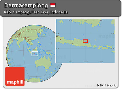Savanna Style Location Map of Darmacamplong