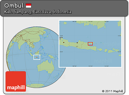 Savanna Style Location Map of Ombul