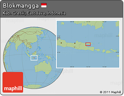 Savanna Style Location Map of Blokmangga