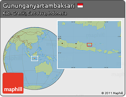 Savanna Style Location Map of Gununganyartambaksari
