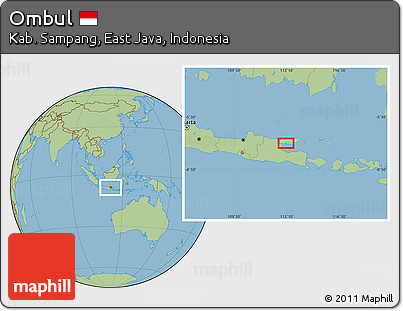 Savanna Style Location Map of Ombul