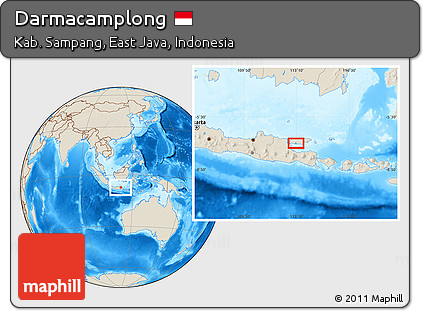 Shaded Relief Location Map of Darmacamplong