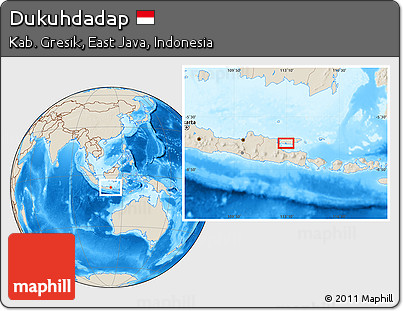 Shaded Relief Location Map of Dukuhdadap