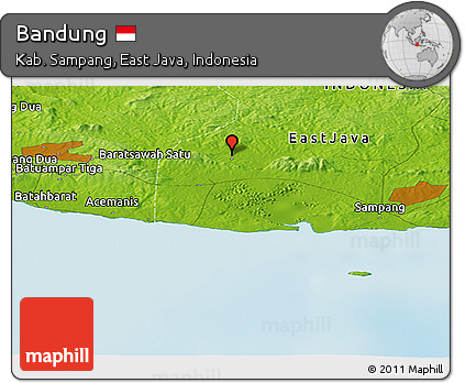 Physical Panoramic Map of Bandung