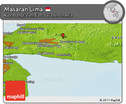 Physical Panoramic Map of Masaran Lima