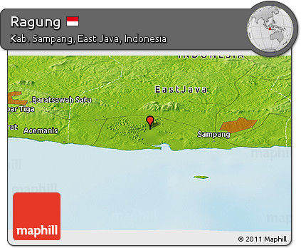 Physical Panoramic Map of Ragung