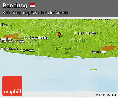 Physical Panoramic Map of Bandung